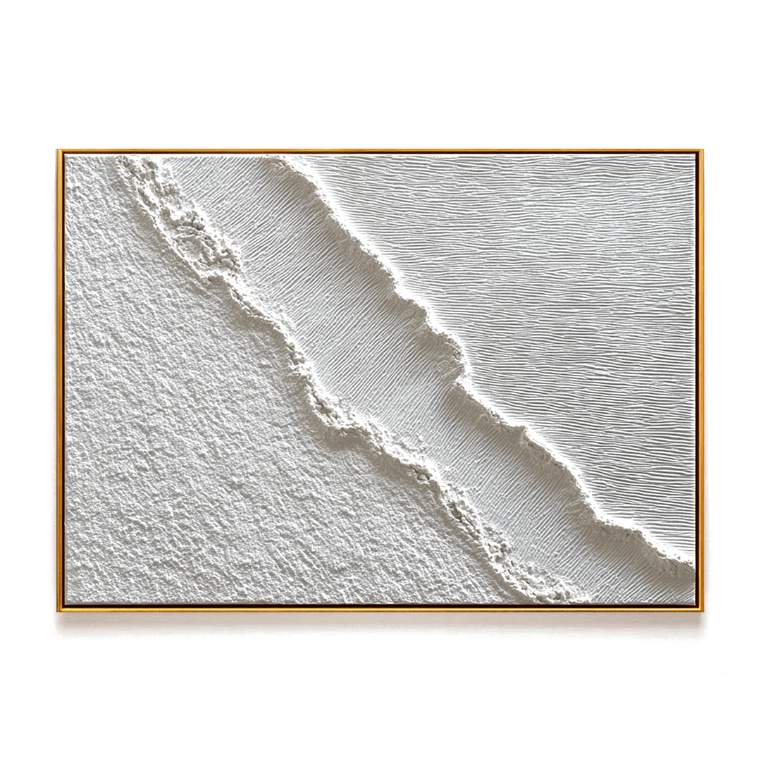 White Tide – Textured Ocean Abstract Painting #93028 Painting artwepaint 
