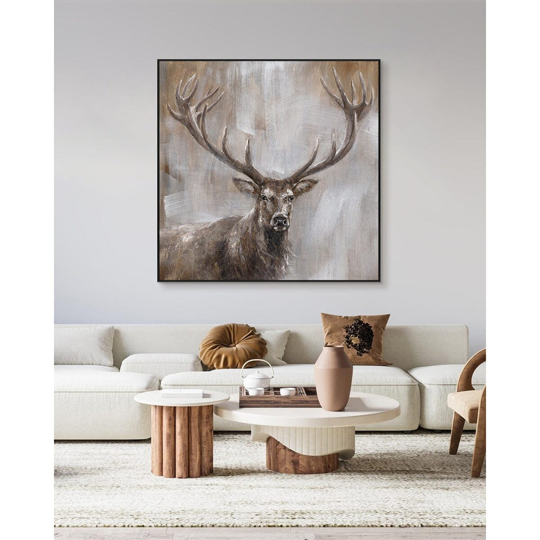 Wild Stag - Brown Toned Animal Oil Painting #M0523 Painting artwepaint 