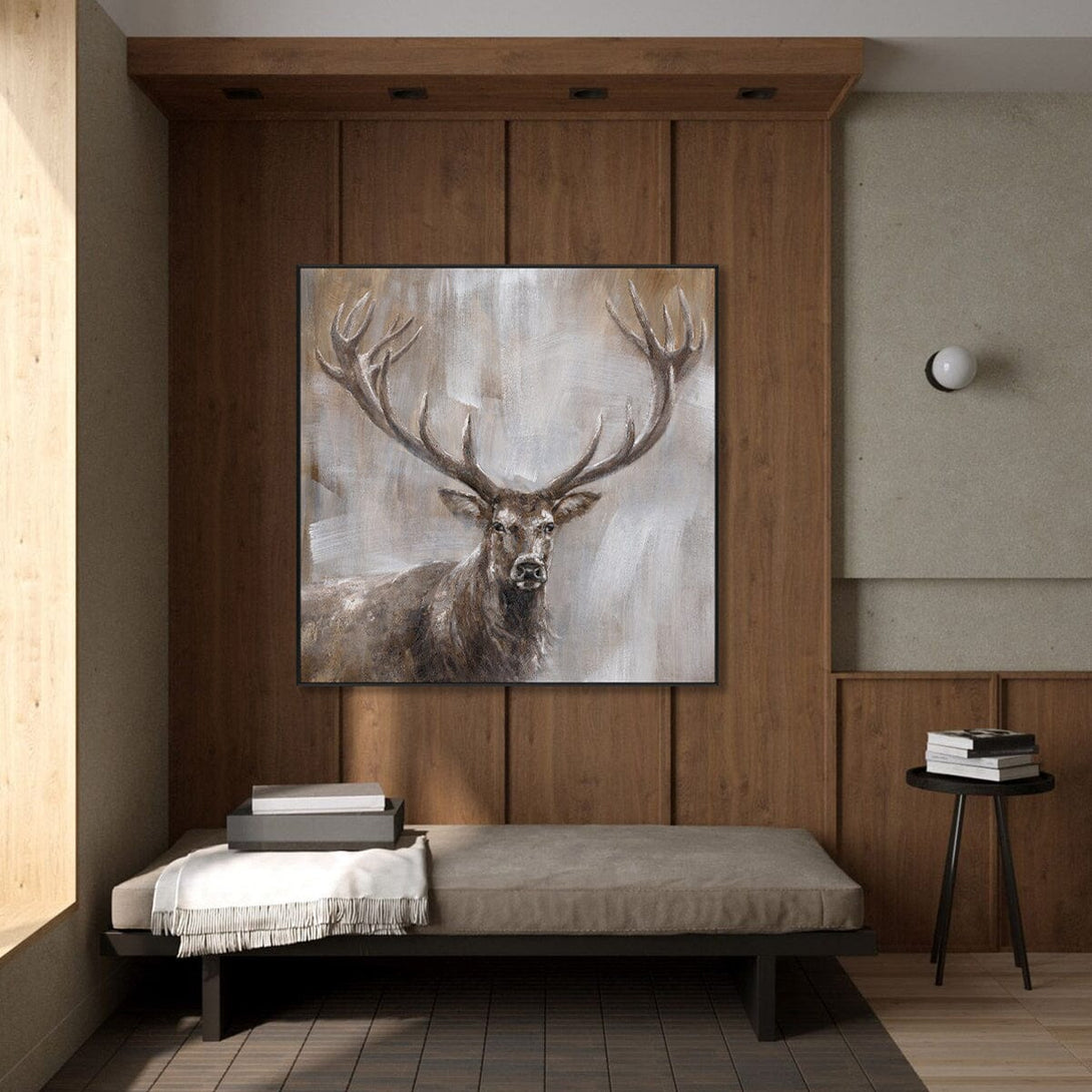 Wild Stag - Brown Toned Animal Oil Painting #M0523 Painting artwepaint 