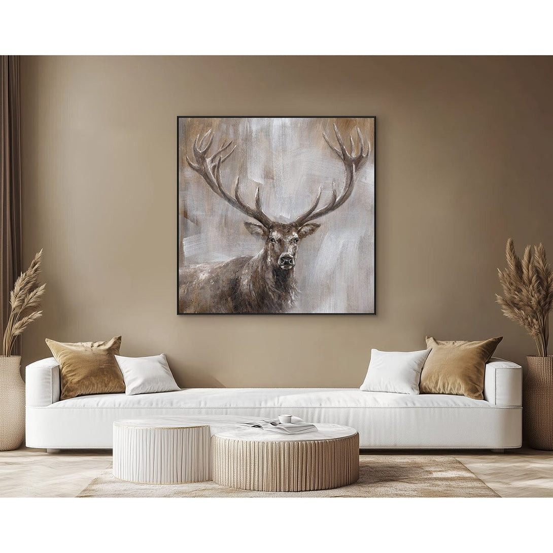 Wild Stag - Brown Toned Animal Oil Painting #M0523 Painting artwepaint 