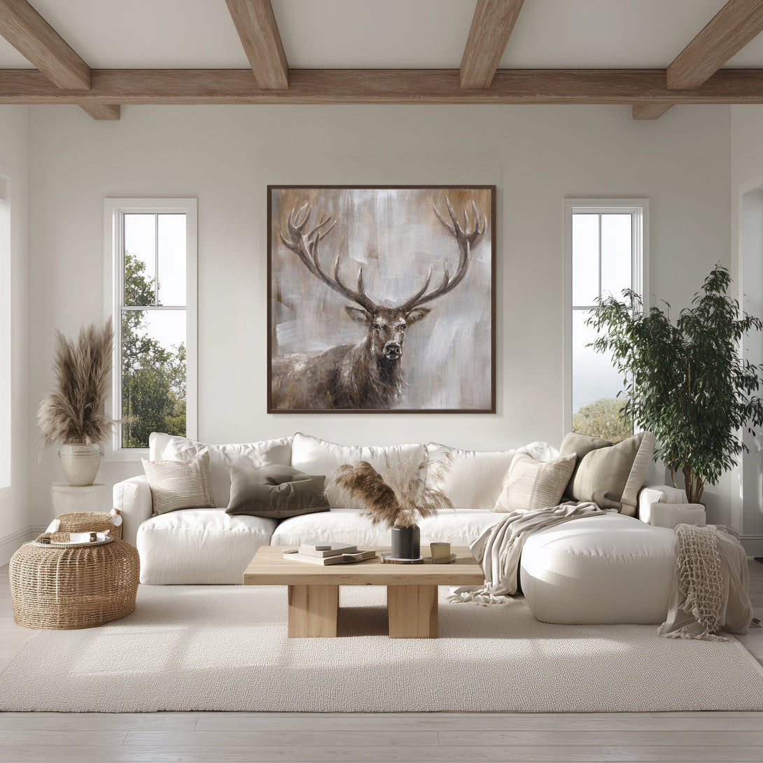 Wild Stag - Brown Toned Animal Oil Painting #M0523 Painting artwepaint 
