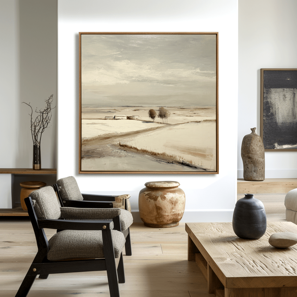 Winter Calm - Minimalist Landscape Painting #64 Painting artwepaint 