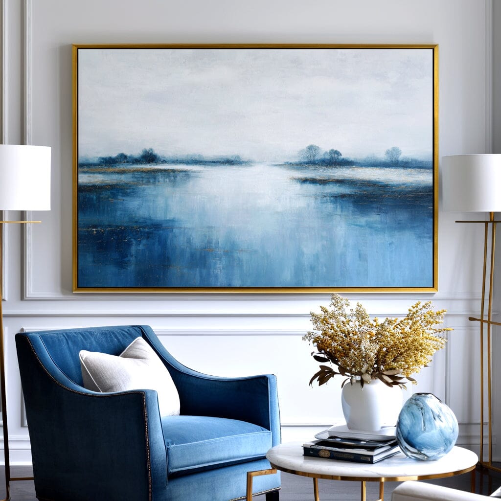 Winter Reflection - Blue Horizon Painting #72 Painting artwepaint 