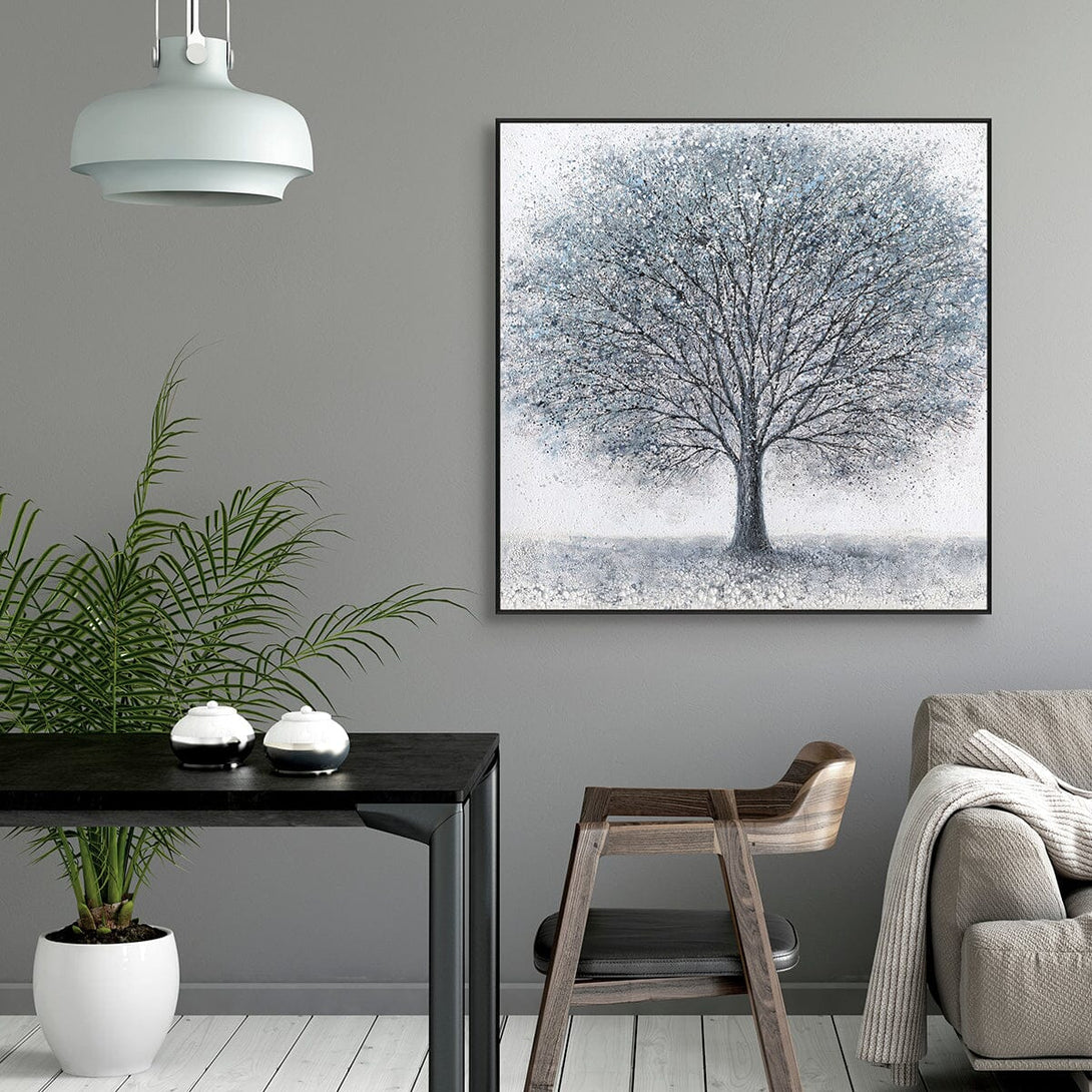 Winter Serenity – Silver Tree Abstract Painting#K4109 Painting artwepaint 