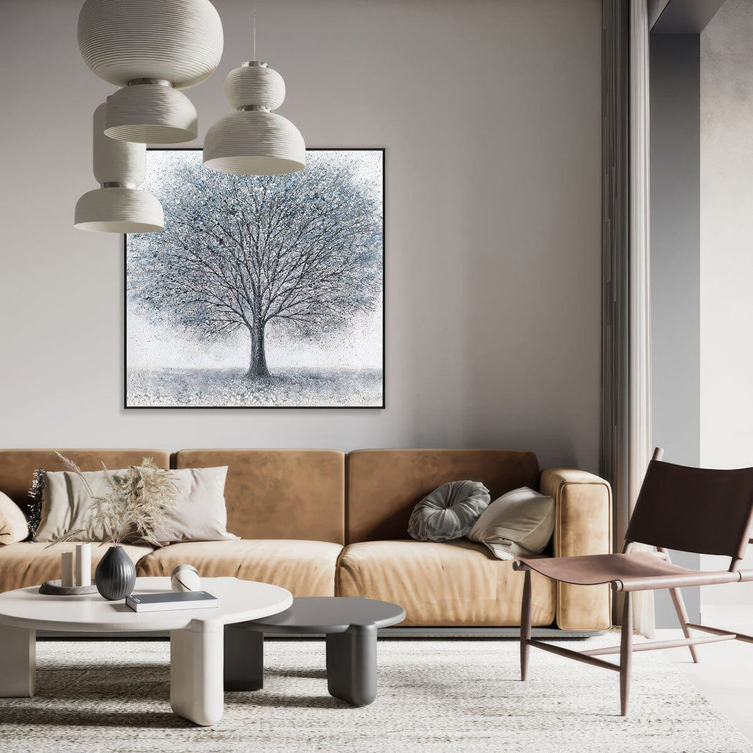 Winter Serenity – Silver Tree Abstract Painting#K4109 Painting artwepaint 