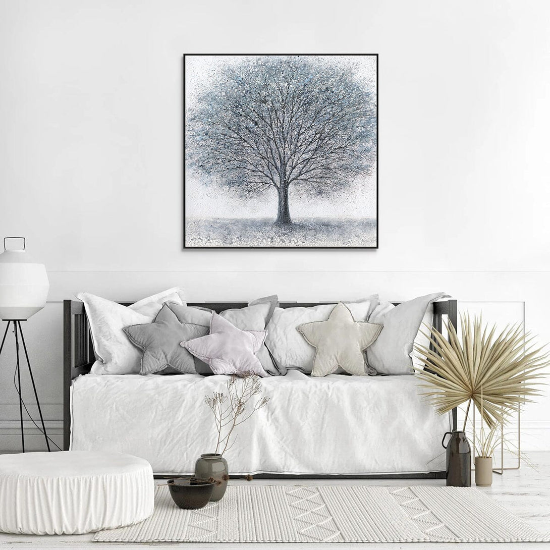 Winter Serenity – Silver Tree Abstract Painting#K4109 Painting artwepaint 