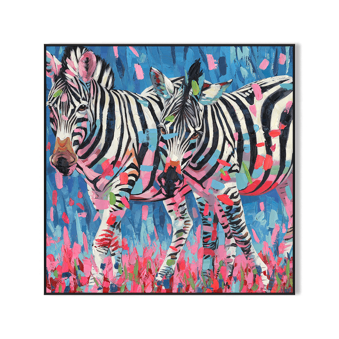 Zebra Stripes-Colorful Abstract Animals #P2646 Painting artwepaint 