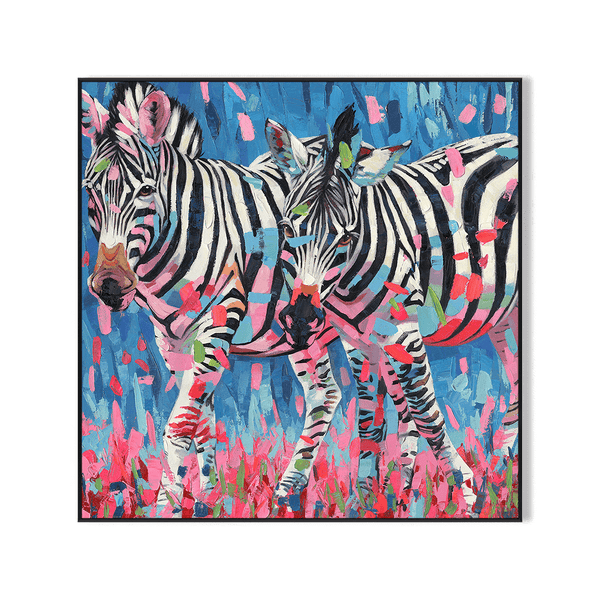 Zebra Stripes-Colorful Abstract Animals #P2646 Painting artwepaint 