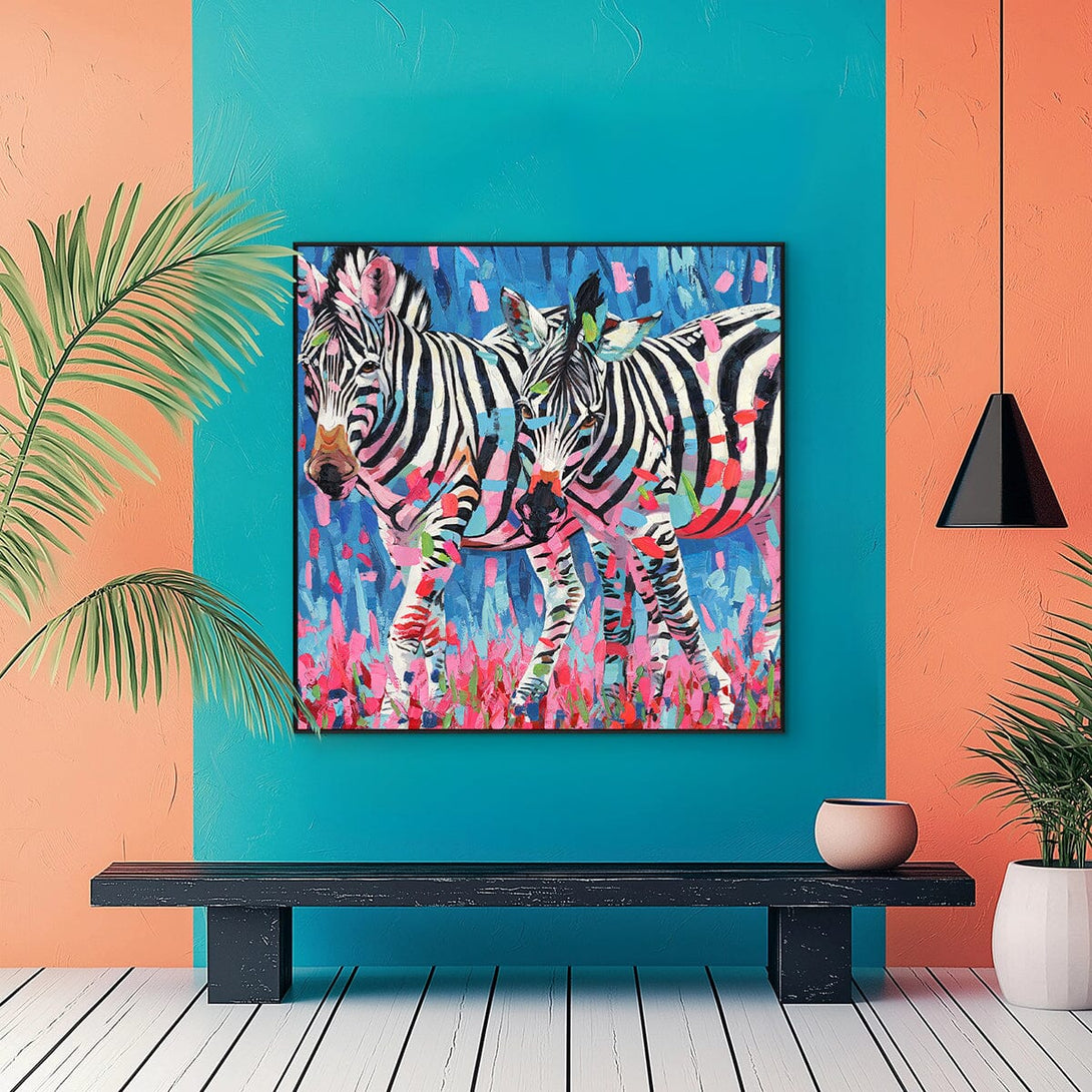 Zebra Stripes-Colorful Abstract Animals #P2646 Painting artwepaint 