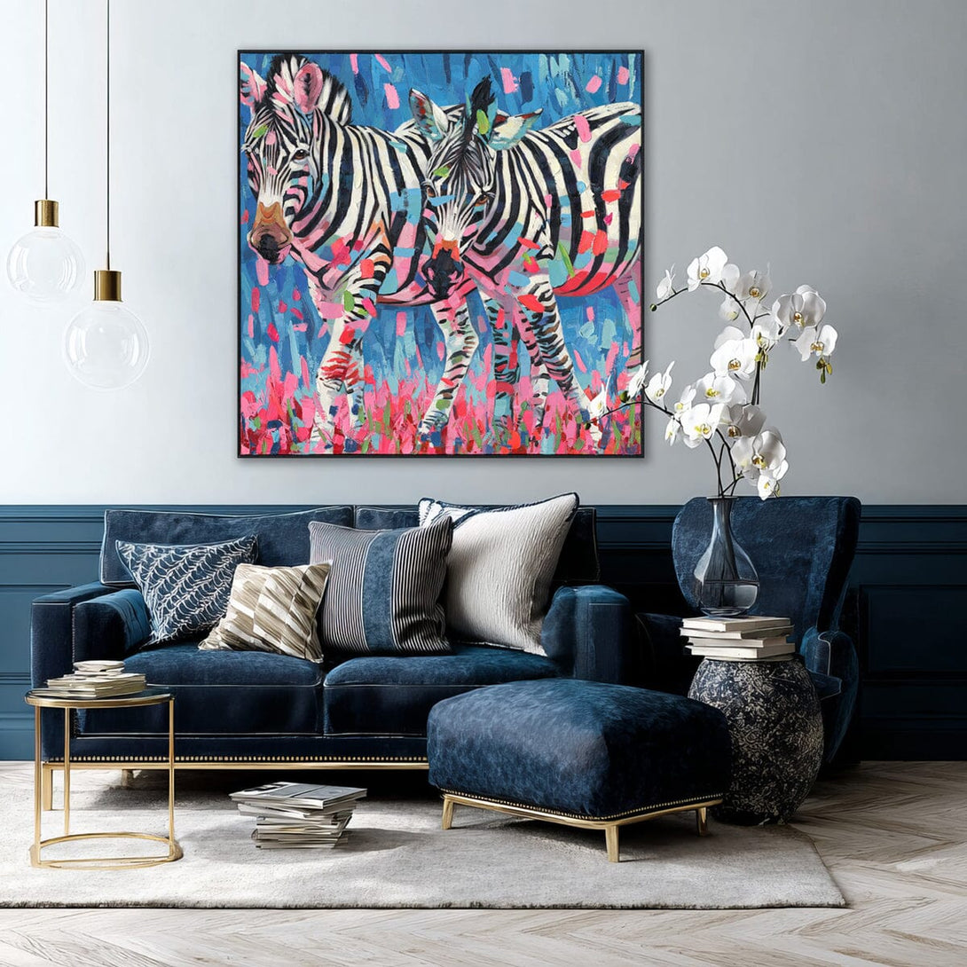 Zebra Stripes-Colorful Abstract Animals #P2646 Painting artwepaint 
