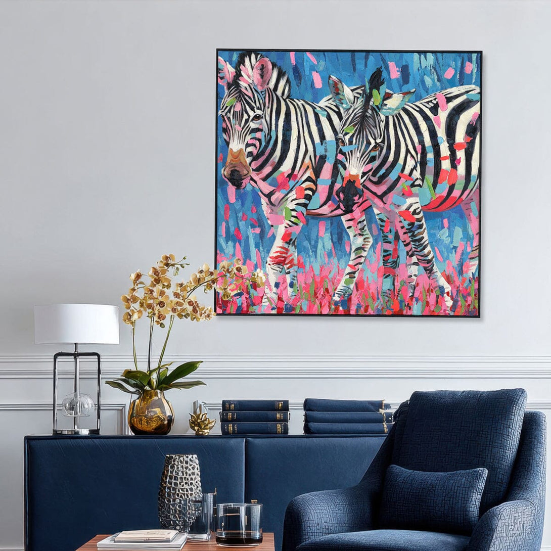 Zebra Stripes-Colorful Abstract Animals #P2646 Painting artwepaint 